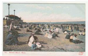 Beach Crowd Revere Beach Massachusetts 1905c #1 postcard