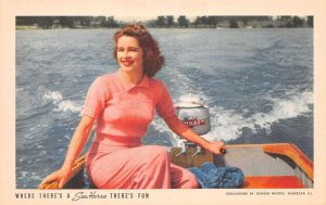 Seahorse Motor Boat Advertising Vintage Postcard AA64893