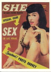 BETTIE PAGE on Cover of Men's Magazine, Mother Productions, Bikini Swimsuit