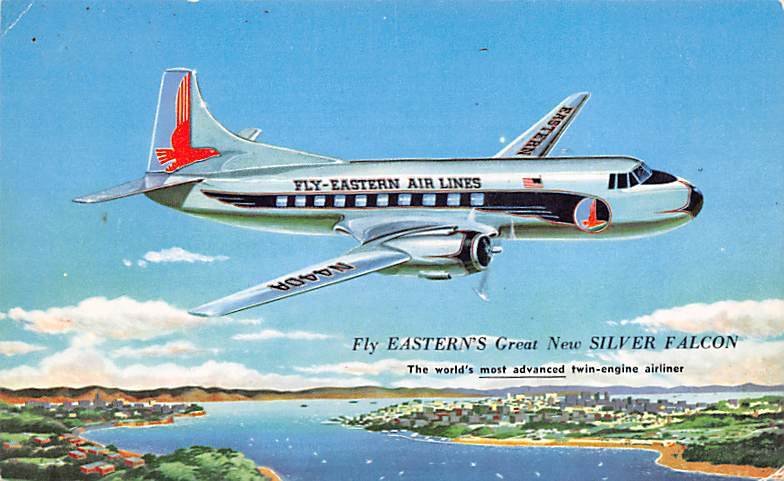 fly Eastern's great new silver falcon Airplane 1955 