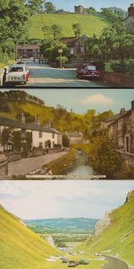 Castleton Castle Street River Styx Winnats Pass 3x Yorkshire 1970s EX Postcard s