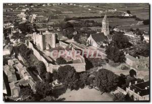 Postcard Modern Noirmoutler Island Aerial view of the Castle and The Church