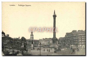 Old Postcard London Trafalgar Square