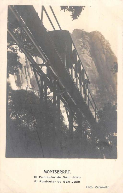 Montserrat San Juan Trolley Train Real Photo Antique Postcard K85300