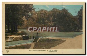 Old Postcard Chalons sur Marne Island Channel