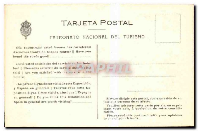 Old Postcard Spain Espana Spain Exposicion Internacional Barcelona Palacio de...