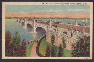 Bell Isle Bridge,View From Island,Detroit,MI Postcard 