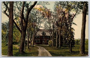 Old Manse Concord Massachusetts Pathway Through The House & Trees View Postcard