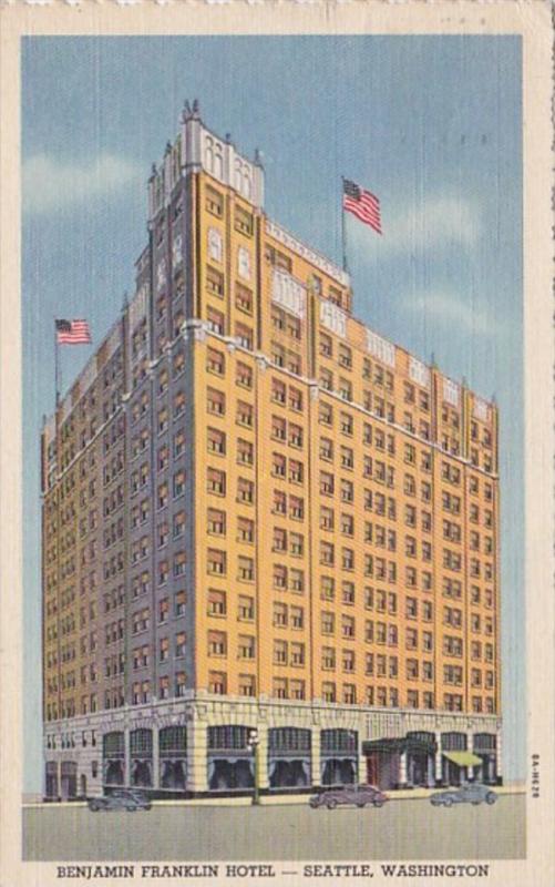 Washington Seattle Benjamin Franklin Hotel 1947 Curteich