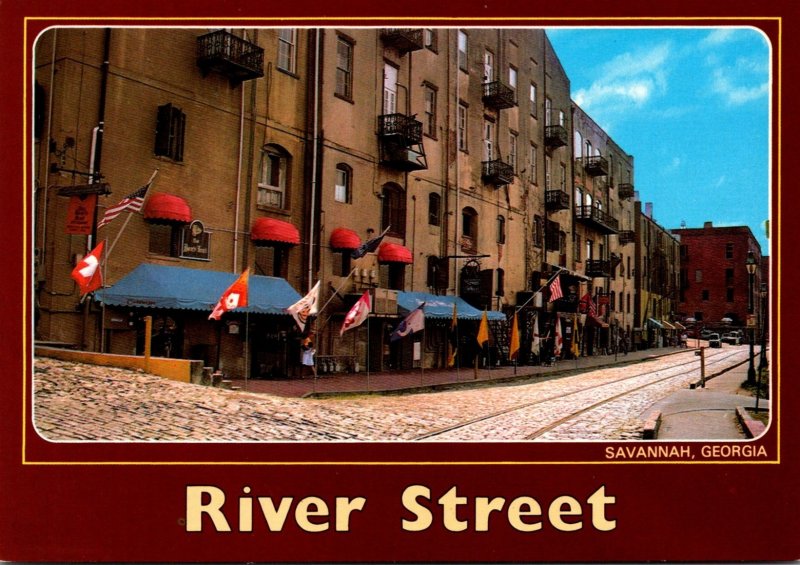 Georgia Savannah River Street Once A Thriving Cotton Port