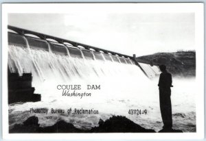 c1940s Coulee Dam, WA Tourist RPPC Real Photo EJ Heysel Bureau Reclamation A130