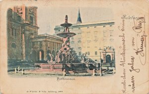 SALZBURG AUSTRIA~HOFBRUNNEN~1899 POSTCARD