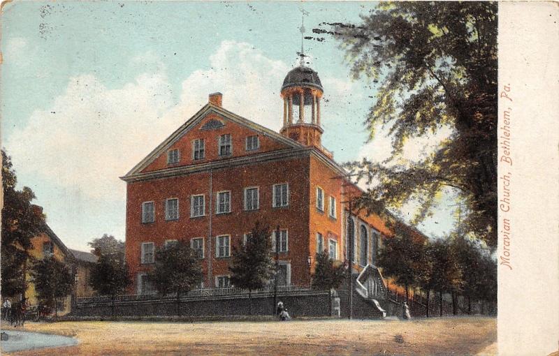 Bethlehem Pennsylvania~Central Moravian Church~c1910 Postcard