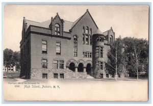 c1907's  High School Auburn Scene New York NY Unposted Postcard