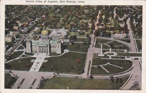 Iowa Des Moines Aerial View Of Capitol