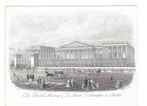 The British Museum 1851 Steel LIne Engraving Views of London J T Wood Print