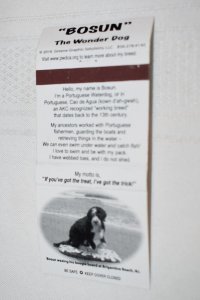 Bosun the Wonder Dog Advertising 30 Strike Matchbook Cover