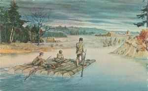 Charlestown New Hampshire Ambush Near Fort #4 Art  Postcard