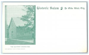 Salem Massachusetts Postcard The Old First Church Historic Olde Witch City 1905