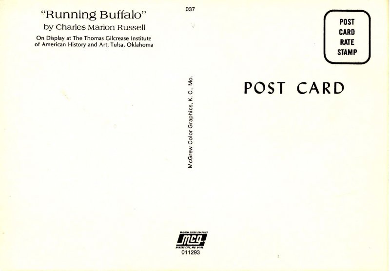 Running Buffalo  Artist: Charles Russell