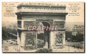 Old Postcard Paris Arc de Triomphe Etoile