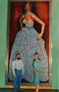 Silver Queen Virginia City NV, Casino Display Silver, Gold Dollar Dress Postcard