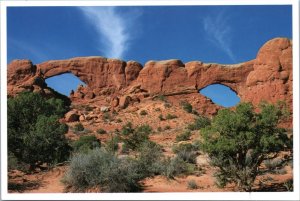 Postcard Arches National Park - The Spectacles - North and South Windows