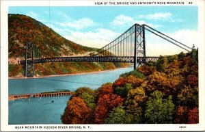 New York Bear Mountain Hudson River Bridge Curteich
