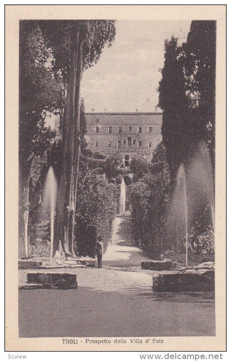 TIVOLI, Lazio, Italy; Prospetto della Villa d´Este, 10-20s