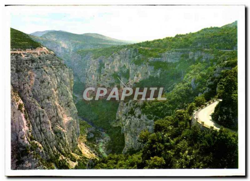 Postcard Modern Verdon Gorge cliffs Bauchet