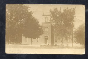 RPPC LANGDON NORTH DAKOTA ND PUBLIC SCHOOL BUILDING 1907 REAL PHOTO POSTCARD