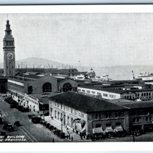 1938 San Francisco, CA Ferry Building Clock Tower JC Bardell Mini Postcard A77