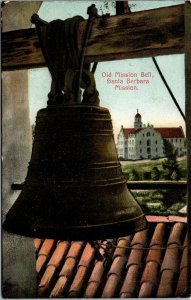 Vtg 1910s Old Mission Bell Santa Barbara California CA Postcard