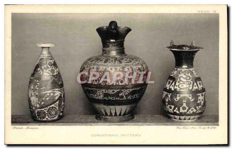 Postcard Old Potter Pottery Pottery Corinthian London British Museum