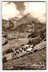 Switzerland Mountain Ski Lift Engelberg-Gerschnialp mit Hahnen RPPC Postcard