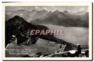 Postcard Old Telepherique Veyrier Lake Annecy and the Bauges