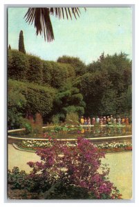 Decorative Pool Nizhny Park Nikita Botanical Garden Crimea Chrome Postcard L20