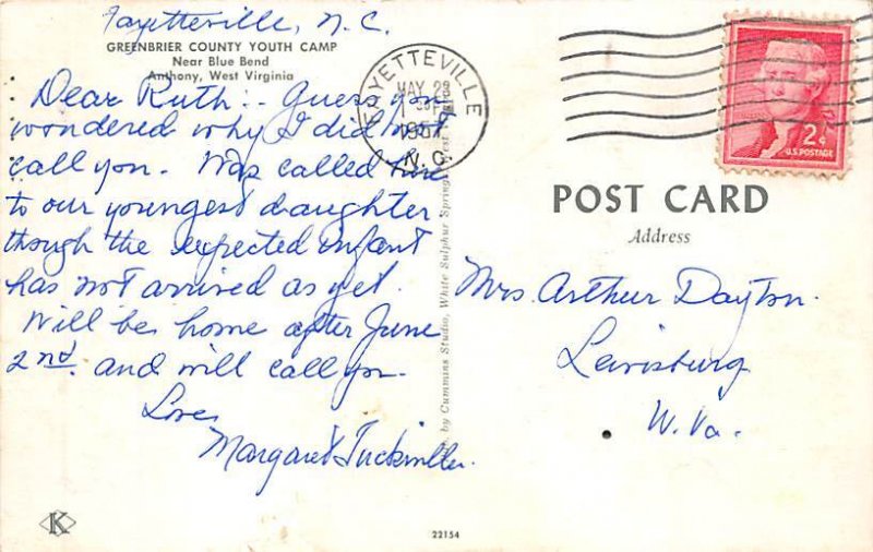 Greenbrier County Youth Camp, Anthony, WV