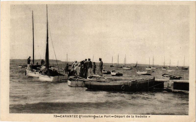 CPA CARANTEC (Finistere) - Le Port Depart de la Vedette (252739)