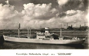 Koninklijke Hollandsche Lloyd MS Gooiland Ship Vintage RPPC 03.65