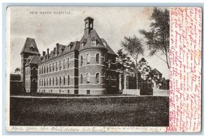 1906 New Haven Hospital New Haven Connecticut CT Antique Posted Postcard 