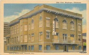 1940s Fraternal BPOE #517 Muskogee Oklahoma Teich linen postcard 9971 