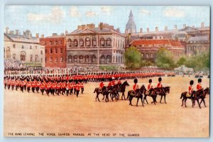 London England Postcard King Leaving Horse Guards Parade c1910 Oilette Tuck Art