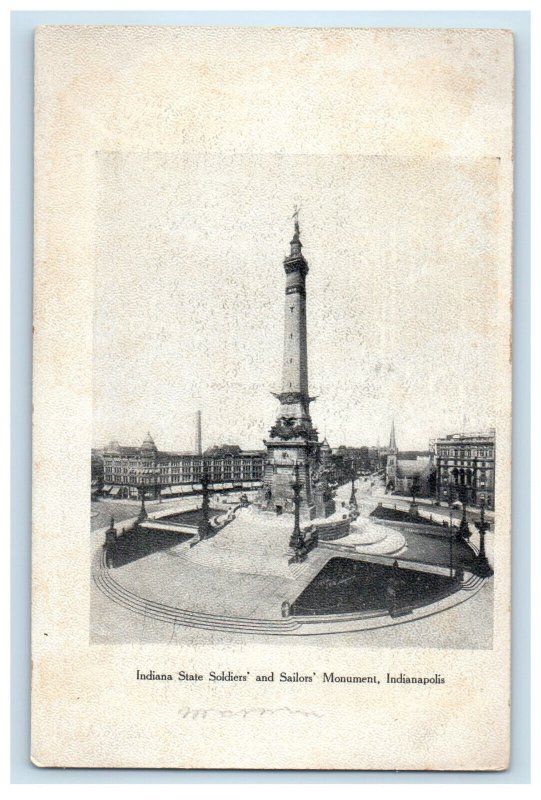 c1905 Indiana State Soldier's and Sailors Monument Indianapolis IN Postcard