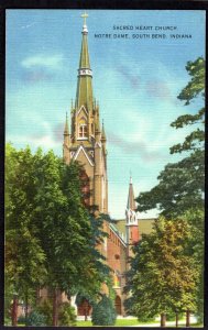 Indiana SOUTH BEND Sacred Heart Church, Notre Dame Pub Wayne Calendar - Linen