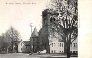 Charlotte Michigan Methodist Church Street View Antique Postcard K94691