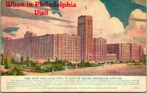 1907-15 When in Philadelphia PA New Sears Roebuck and Co. Plant RARE DB Postcard