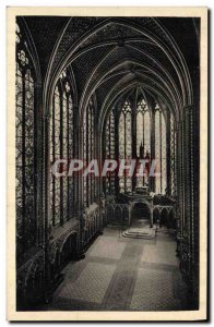 Old Postcard Paris La Sainte Chapelle The nave