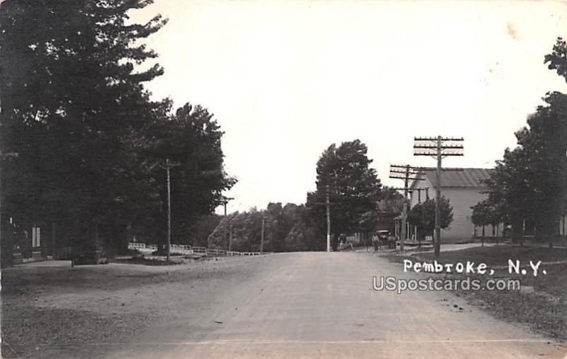 Road Scene Pembroke NY Writing on back