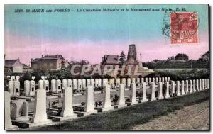Old Postcard Saint Maur des Fosses Le Cimetiere and War memorial Militaria